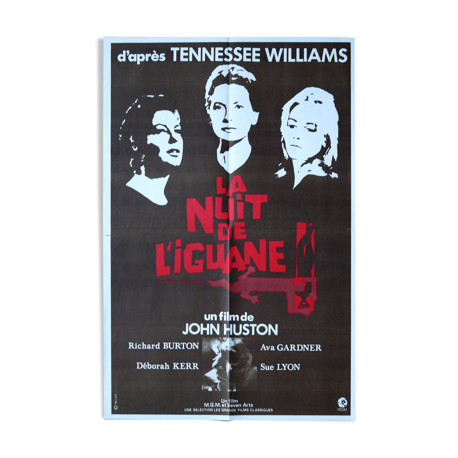 Original movie poster "The Night of the Iguana" John Huston, Ava Gardner