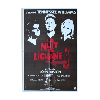 Original movie poster "The Night of the Iguana" John Huston, Ava Gardner