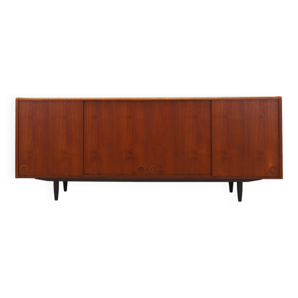 Enfilade en teck, design danois, années 1970, fabriqué au Danemark