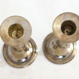 Pair of metal candle holders
