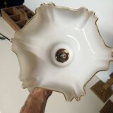 Beige opaline ceiling light in uraline