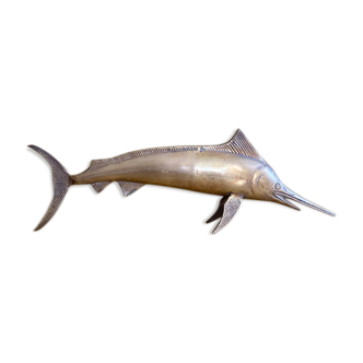 Large gold brass swordfish