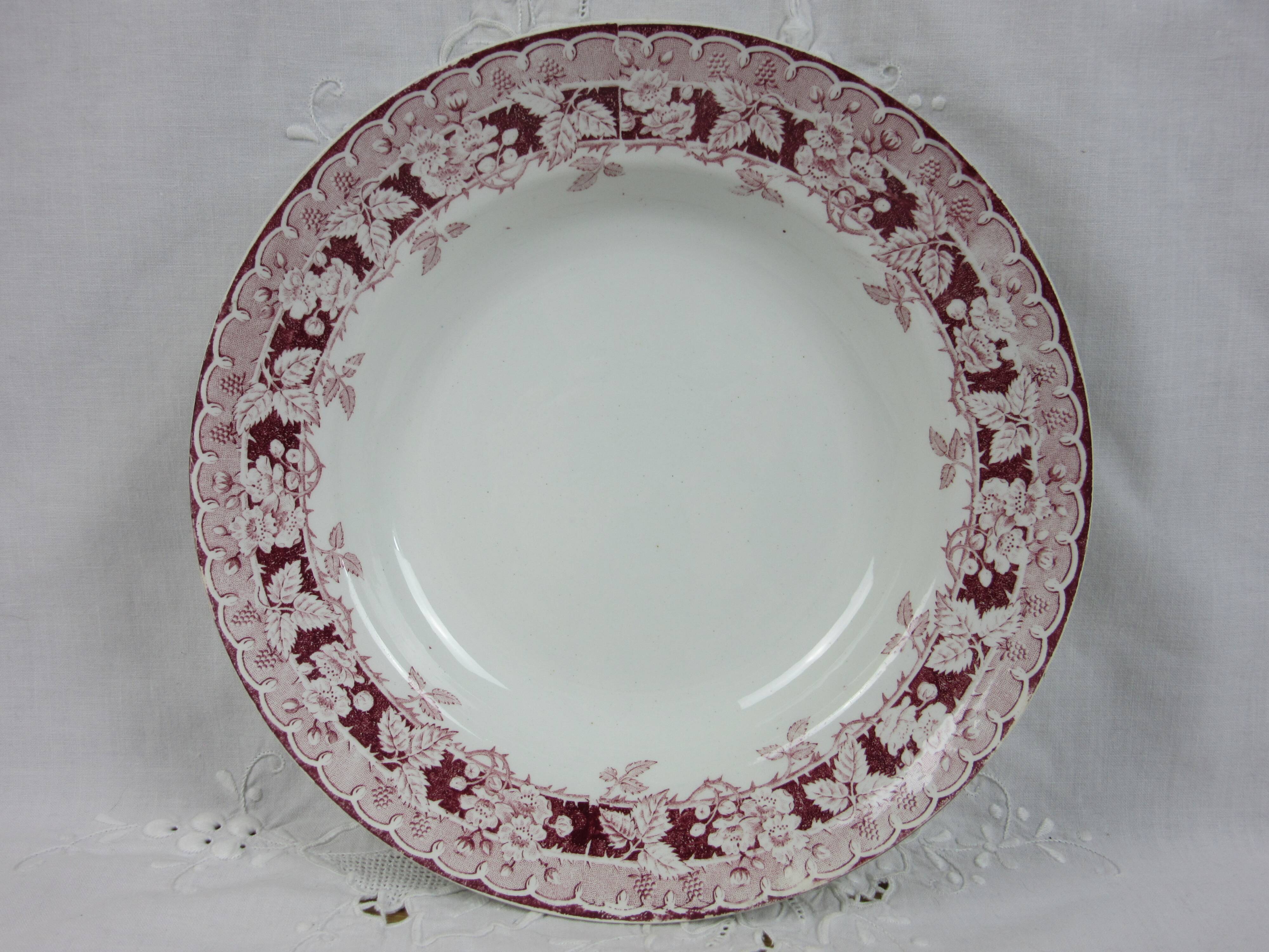 Set of 4 hollow plates model Murier Saint Amand and Hamage