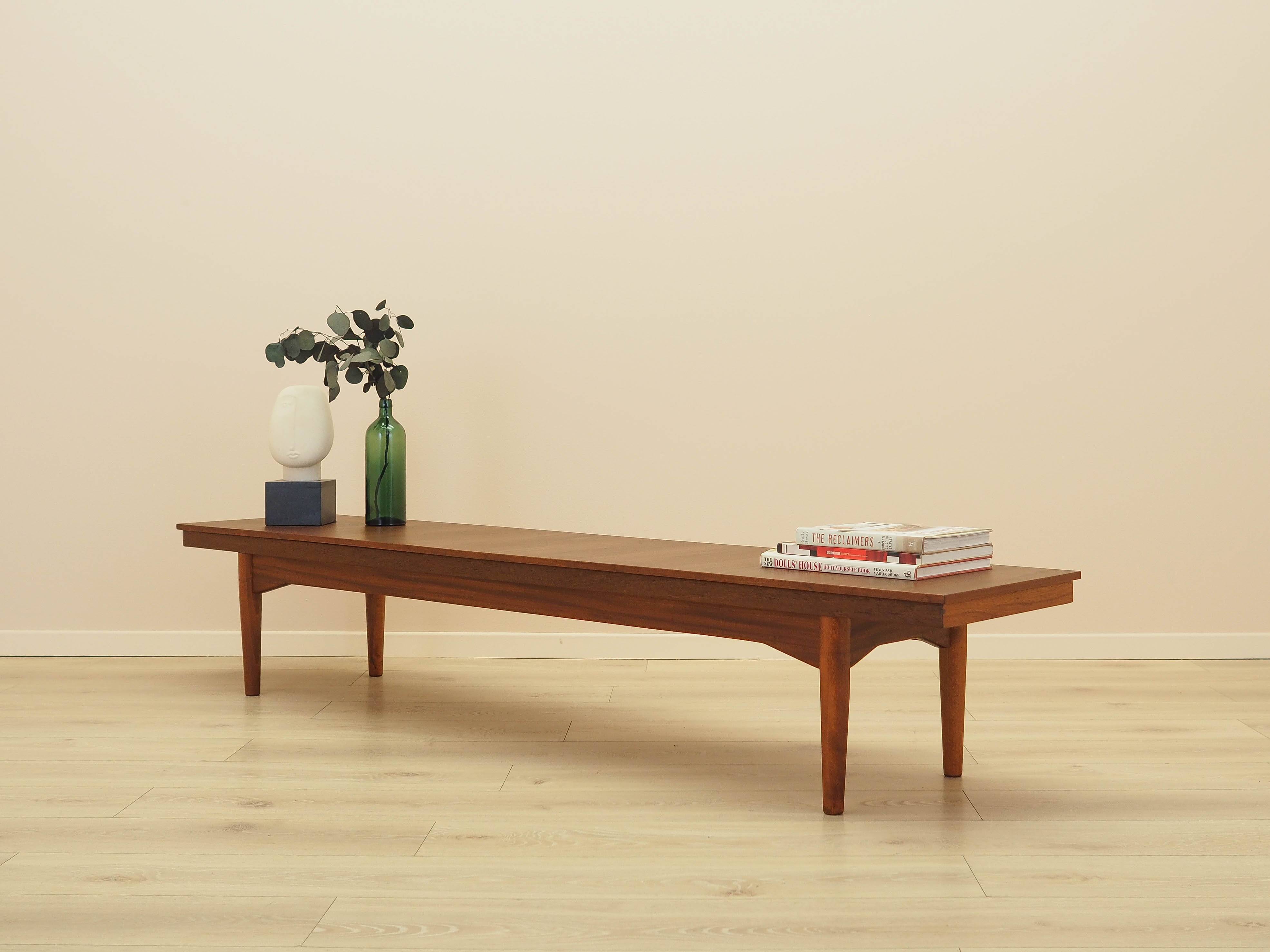 Teak lowboard, Danish design, 1970s, made in Denmark