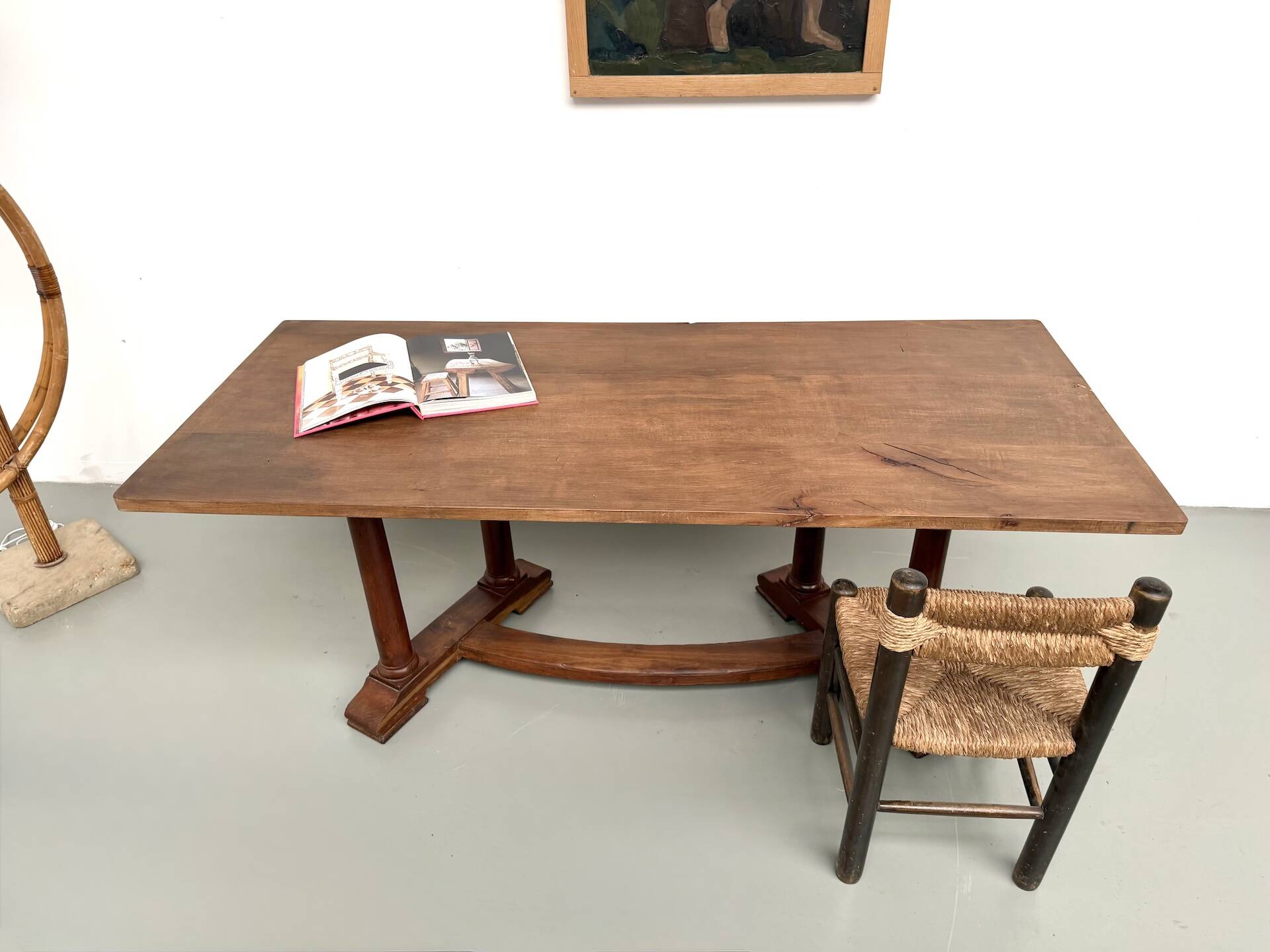 Art Deco dining table or desk in oak and beech – 1930s