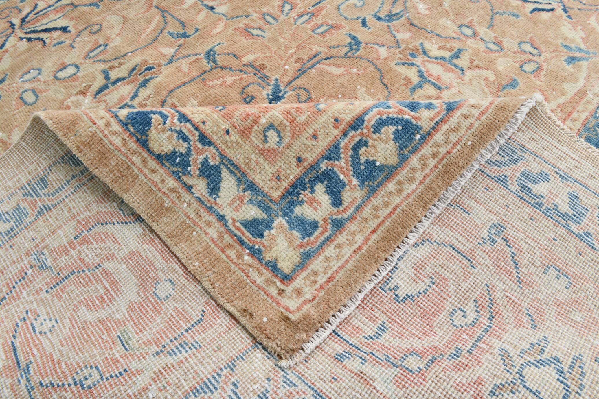 10x13 Blue & Peach Classic Pattern Persian Rug, 308x393Cm