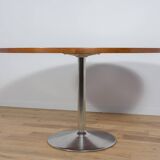 Mid-Century Teak Round Dining Table, 1970s