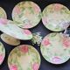 Exclusive antique dessert service in faience/terracotta with slip from 1900.
