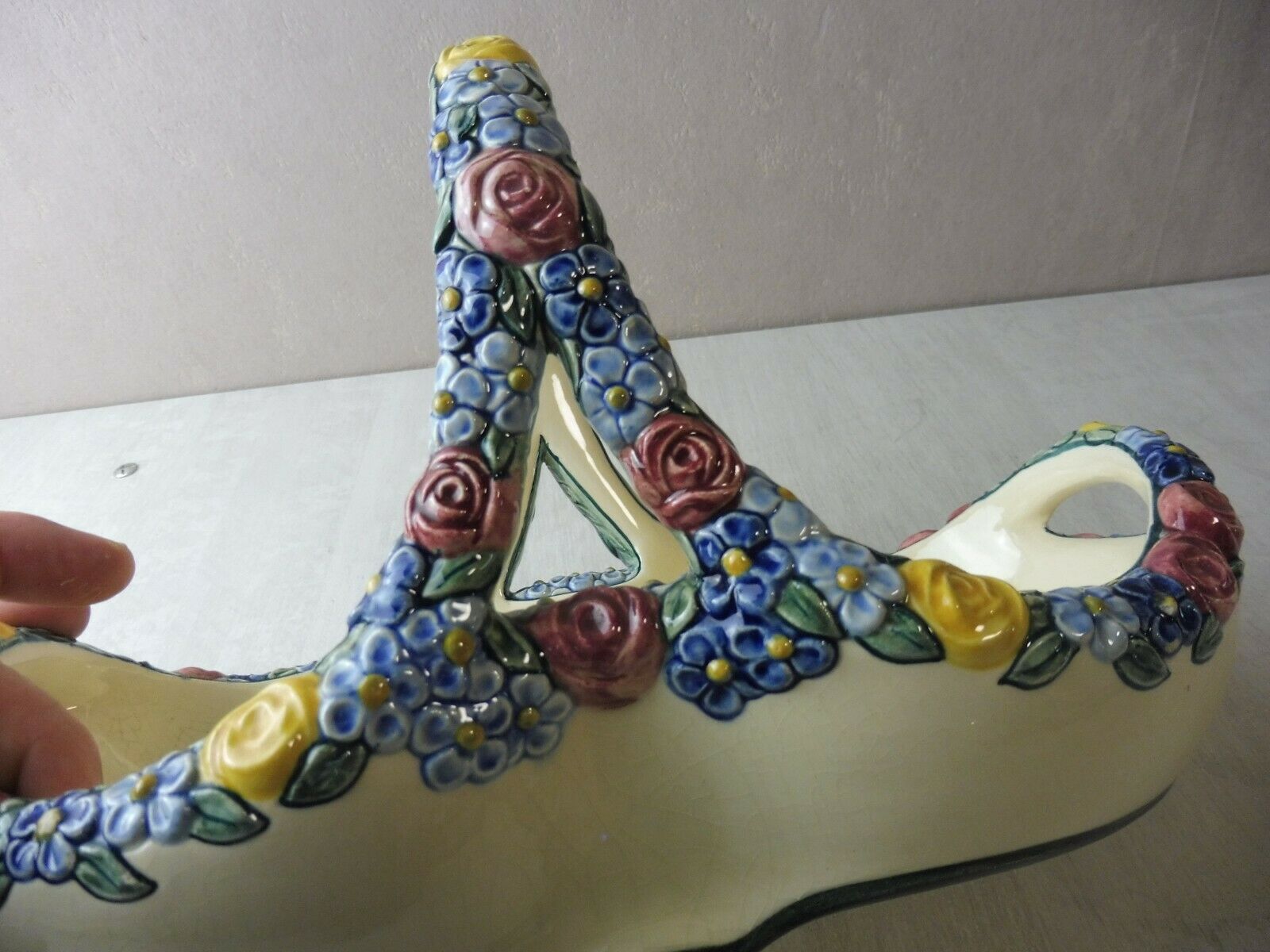 Old basket, Majolica, Karlsruher Majolika, Wilhelm Süs