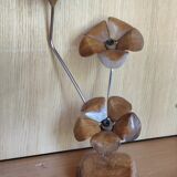 Lampe floral design en bois