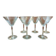 Six Cristal d'Arques martini cocktail glasses