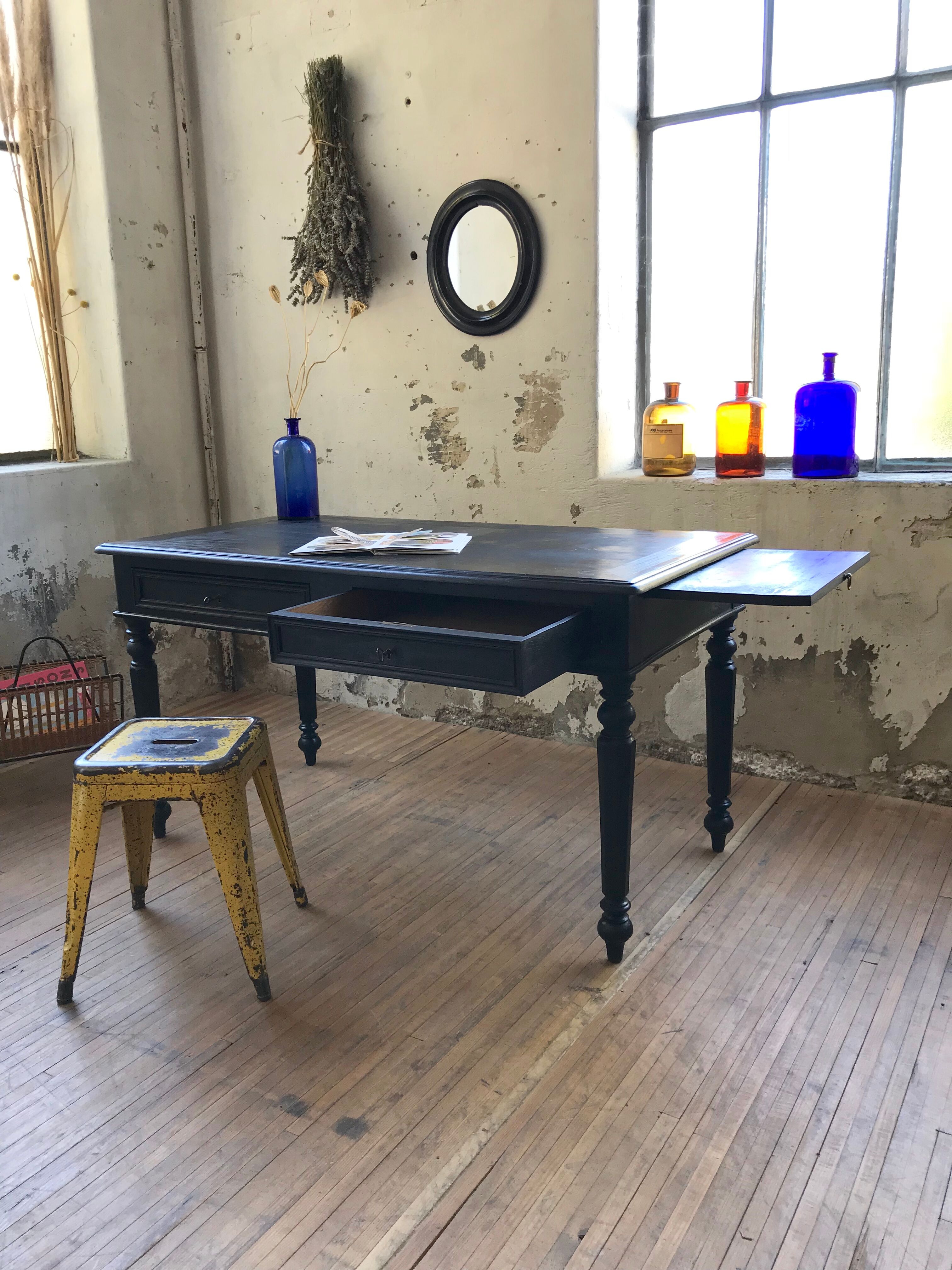 Napoleon Antique blackened wooden desk