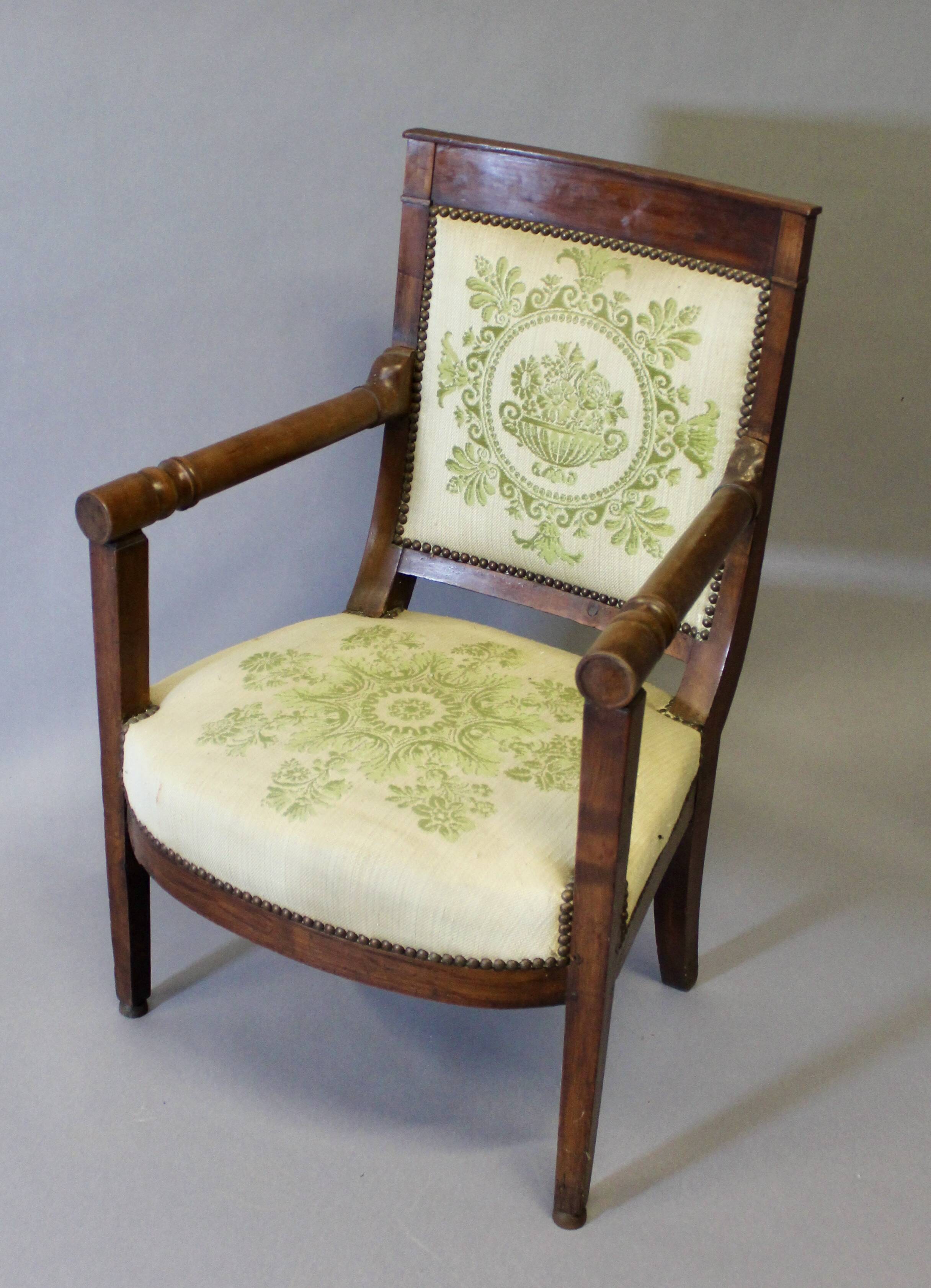 Directoire period armchair, original upholstery