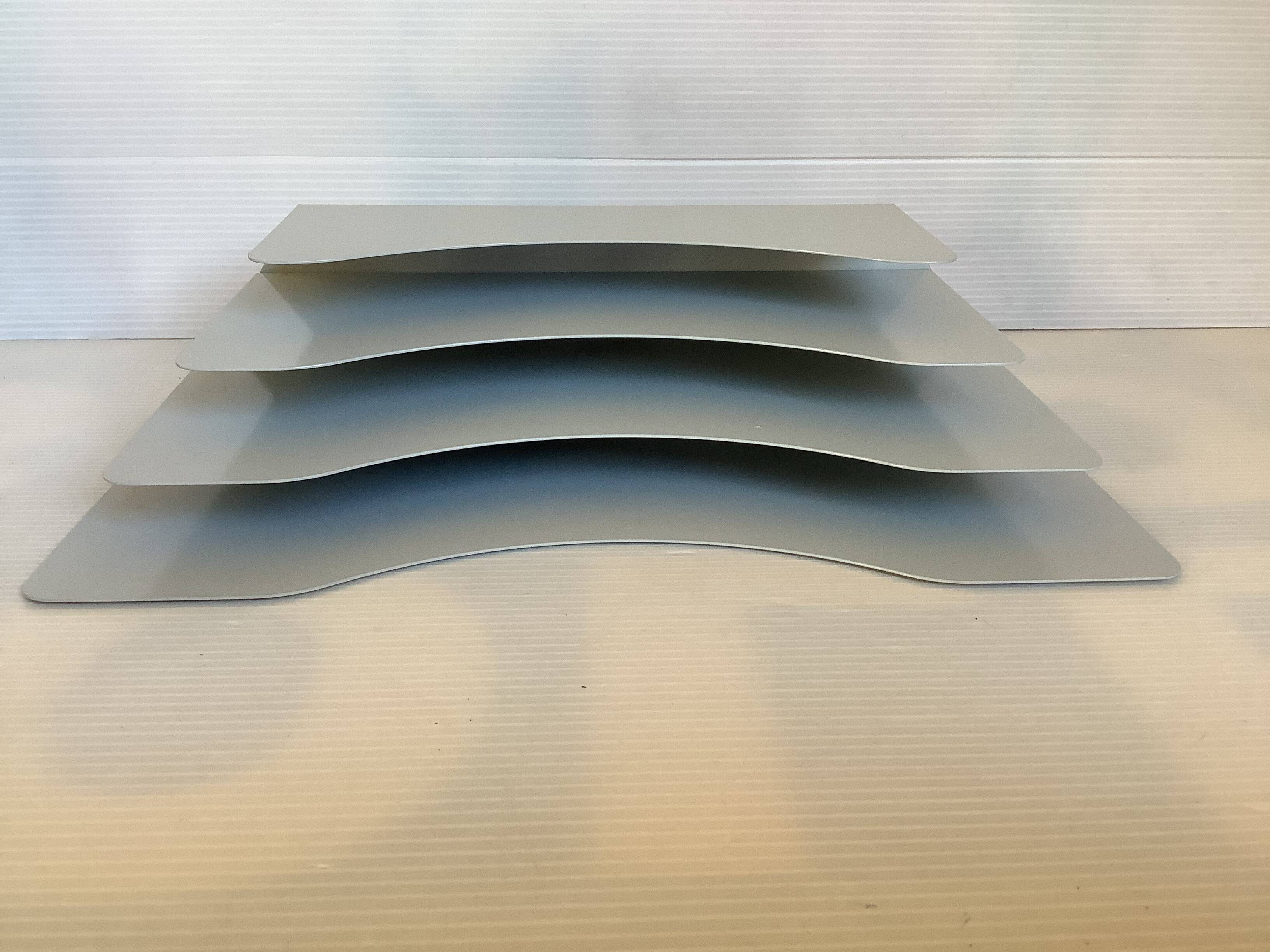 Gray metal wave mail holder