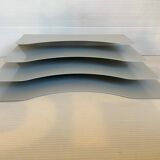 Gray metal wave mail holder