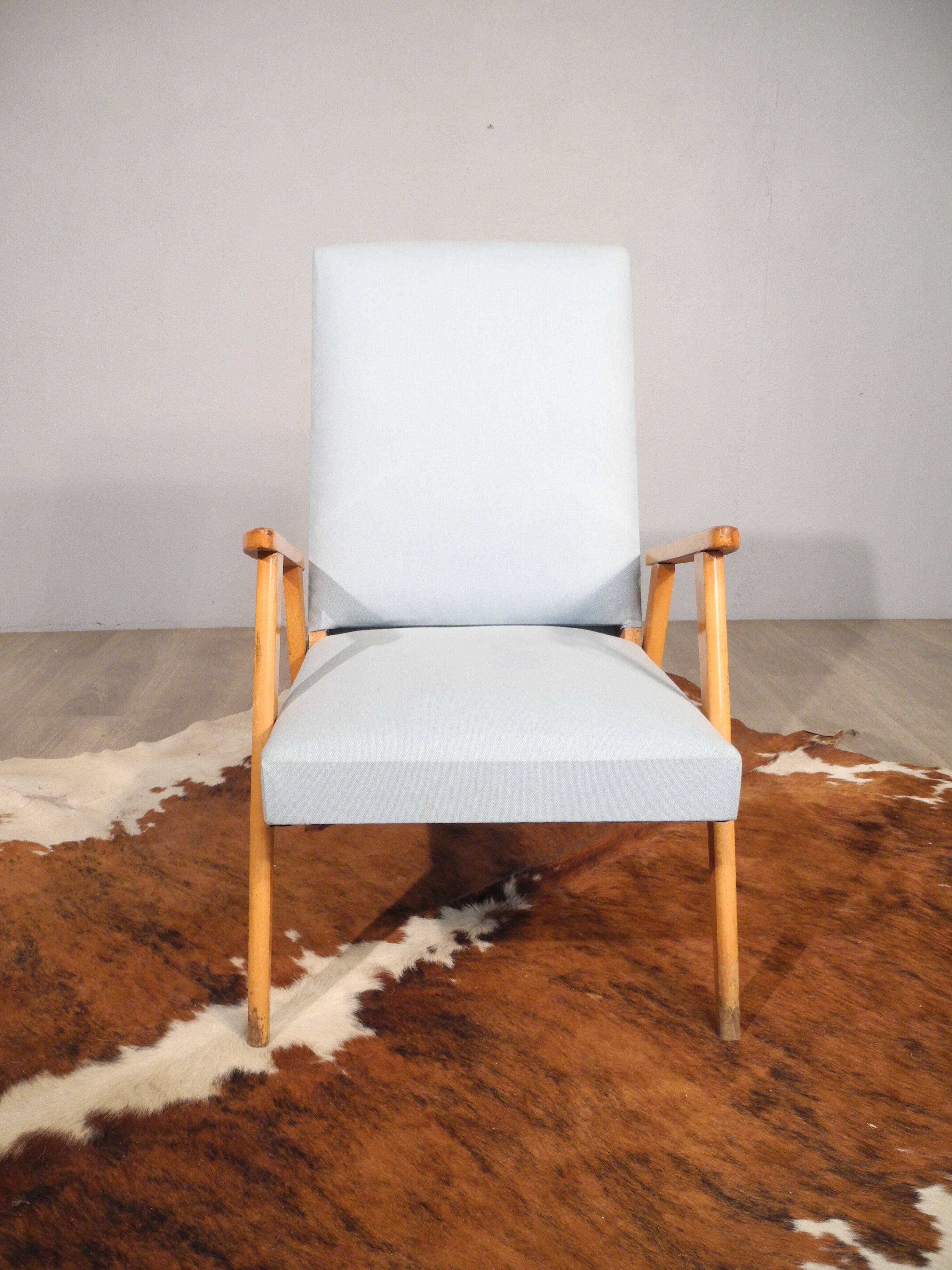 Blue Scandinavian armchair, 1950-1960