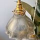 Suspension en verre holophane vintage - 2 disponibles
