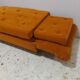 Canapé, banquette art déco, velours orange