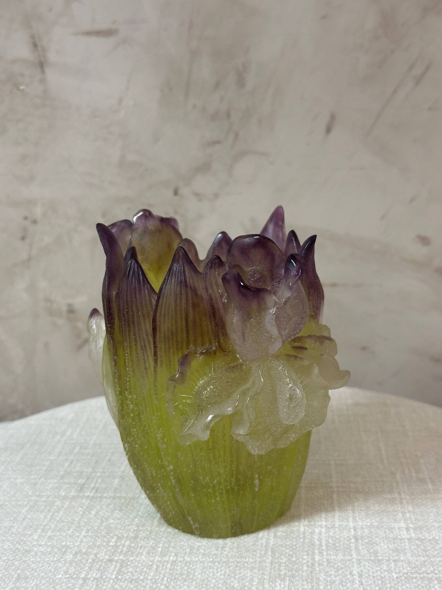 Daum glass paste vase