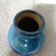 petit vase boule en céramique bleu turquoise