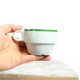 Lot de 12 tasses en porcelaine blanche de Lubiana, Pologne années 1960