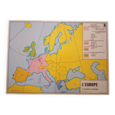 Carte scolaire : l'europe carte politique n°7 / l'europe le marche commun n°8