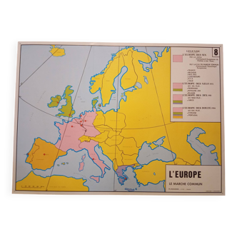 School map: europe political map n°7 / europe the common market n°8