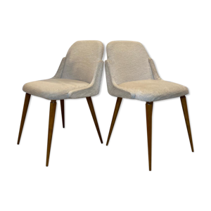2 chaises fausse fourrure