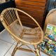 Fauteuil coquille rotin enfant
