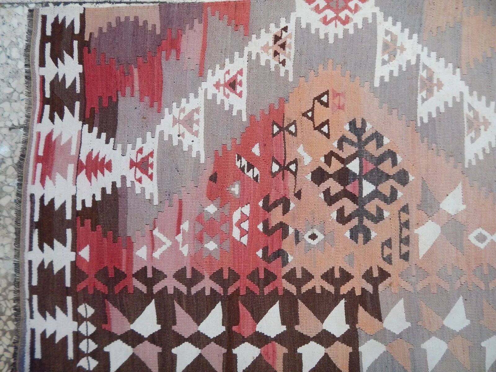 Vintage Turkish hallway rug 86x357 cm