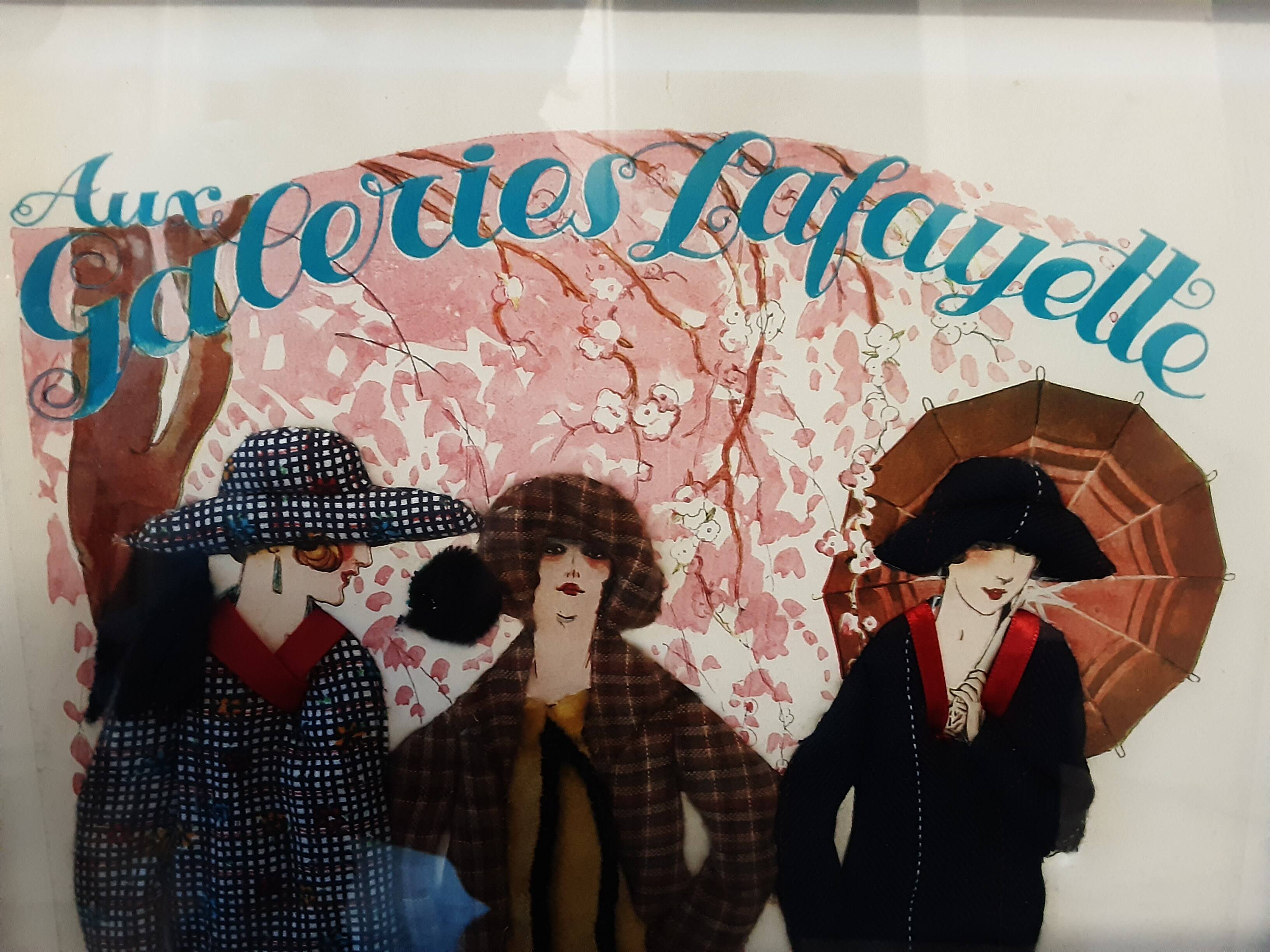 Fashion painting 1924 At Galeries Lafayette