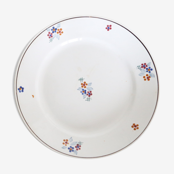 Plat rond Saint Amand, 1940, manufacture française, vintage