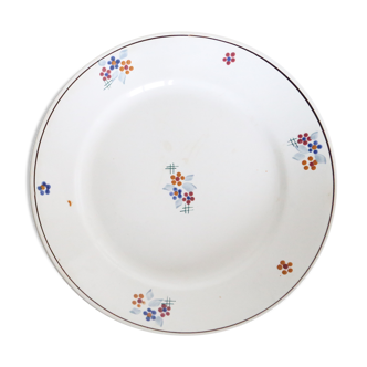 Plat rond Saint Amand, 1940, manufacture française, vintage