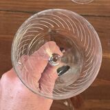 4 crystal wine glasses with stems