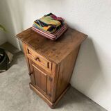 Rustic oak bedside table 1900