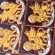Vintage ceramic coffee table – Heraldic griffon decor – 1970