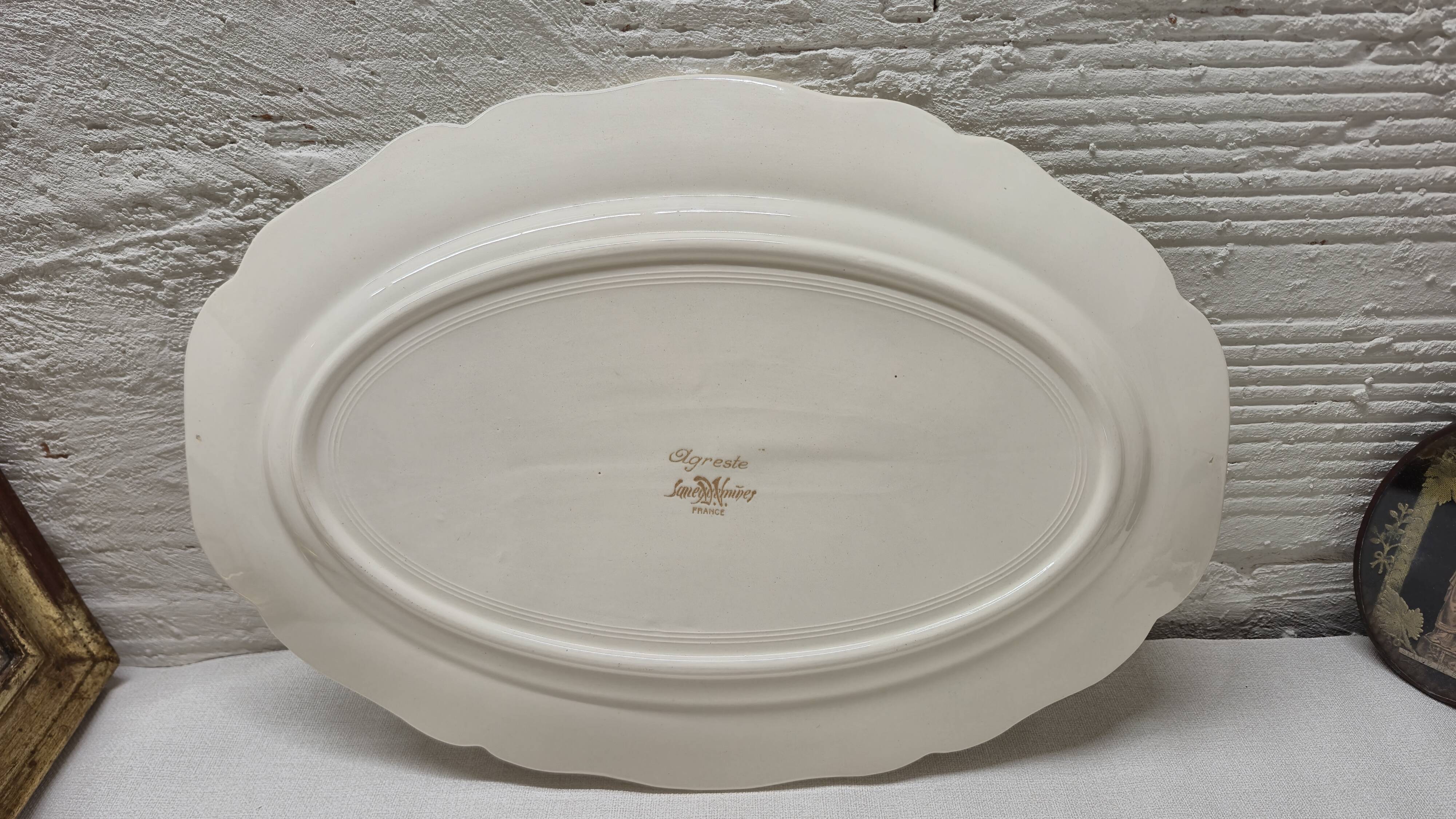 Sarreguemines Agresteb oval dish