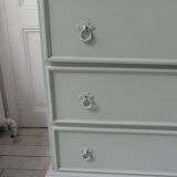 Chest of drawers 3 drawers green of gray, wooden top