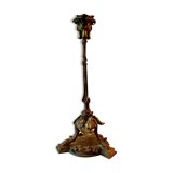 Tripod candle holder in bronze " cerf " XIXth vennerie
