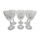 Set of 6 crystal glasses signed with original box