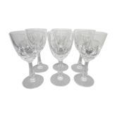 Set of 6 crystal glasses signed with original box