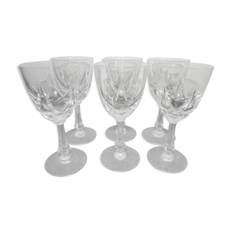 Set of 6 crystal glasses signed with original box