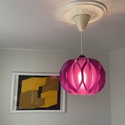 Purple Mid Century Modern lamp from 1970s