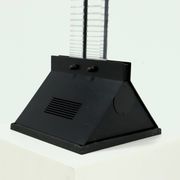 Italian Postmodern Lucite and Steel Uplighter Floor Lamp 1980s