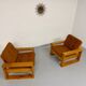 Set of 2 Swedish design pine armchairs by Roland Wilhelmsson, 1970s