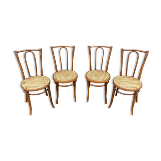 4 chaises bistrot café viennoise vintage