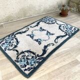 Bohemian pure wool blue rug 125x78cm
