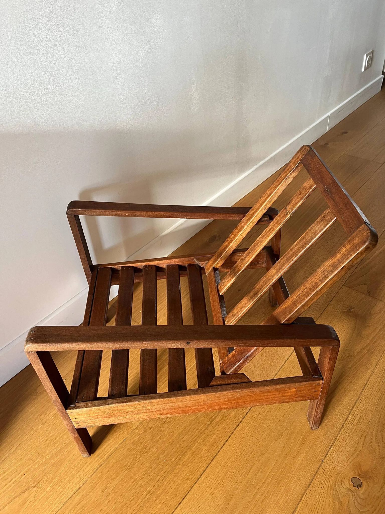 Vintage wooden armchair for children 1960
