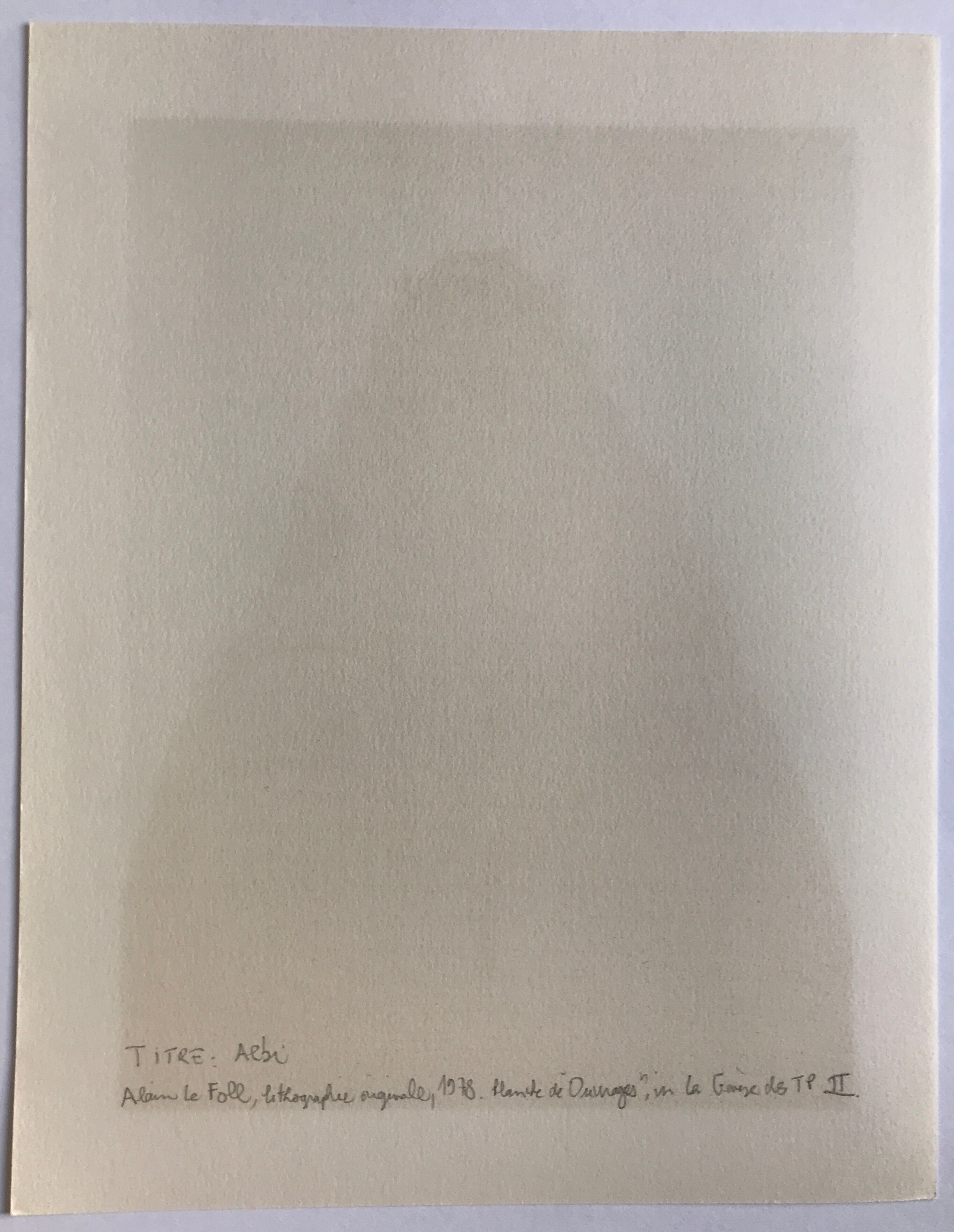 Original lithograph by Alain Le Foll, Albi, 1978