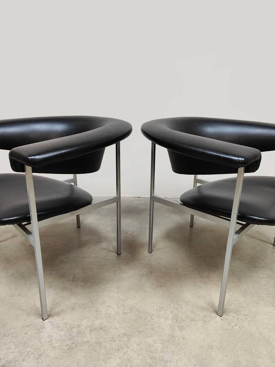 Dutch vintage design Meander Gamma lounge chairs Rudolf Wolf, Gaasbeek & Van Tiel